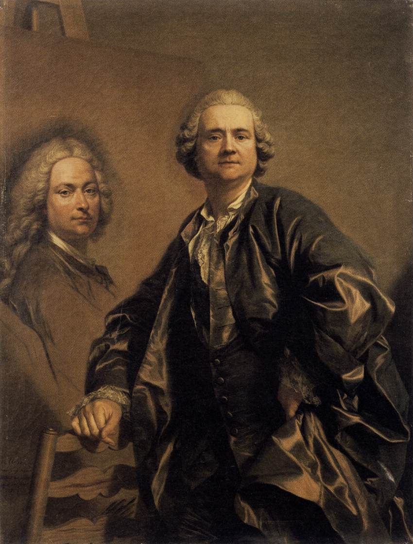 Louis-Michel van Loo, Louis Michel Van Loo painting a Portrait of his Father Jean Baptiste