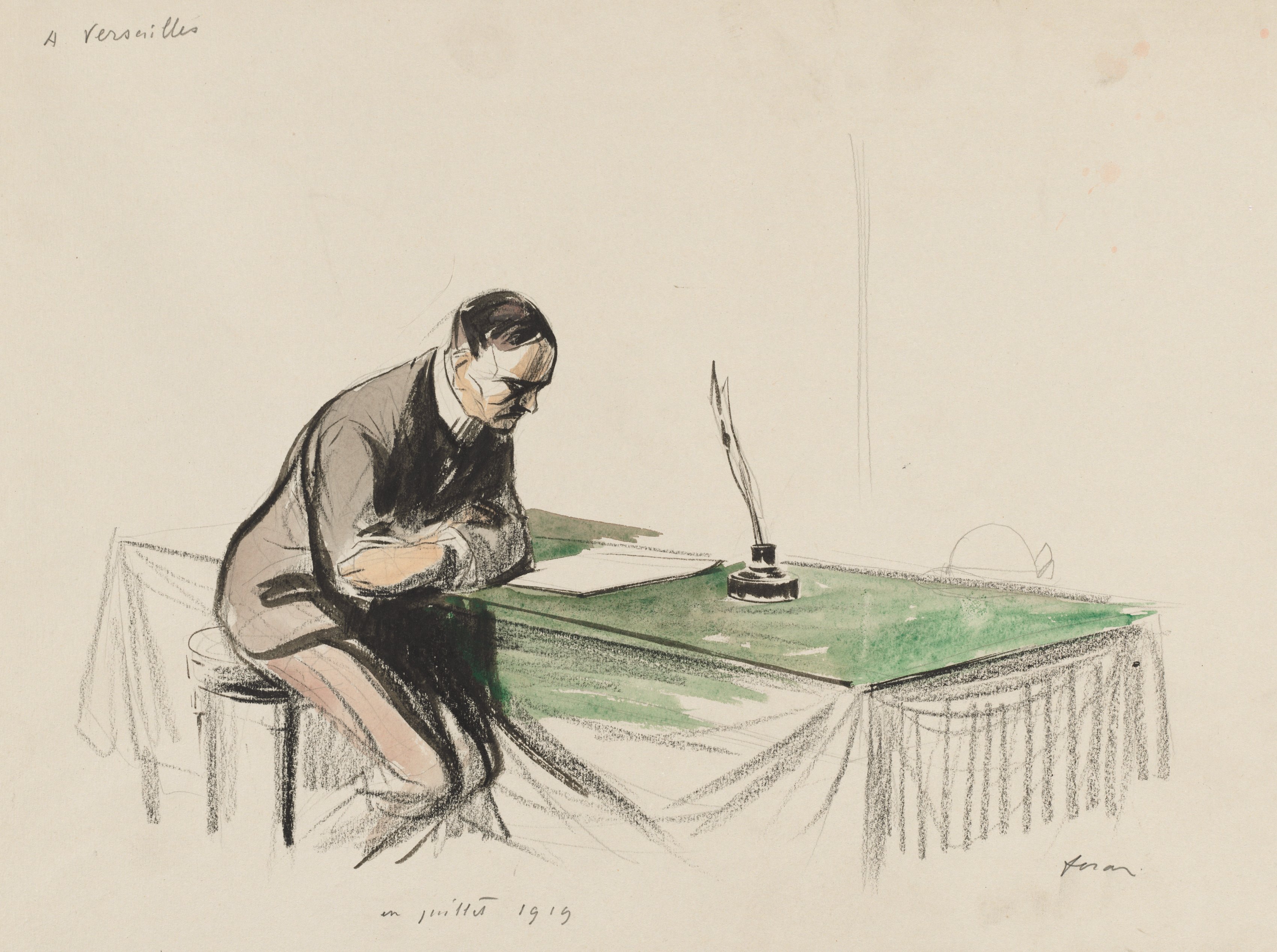 Jean Louis Forain, At Versailles, July 1919