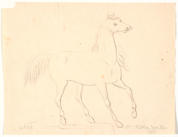 Johan Thomas Lundbye, Hest, der standser op