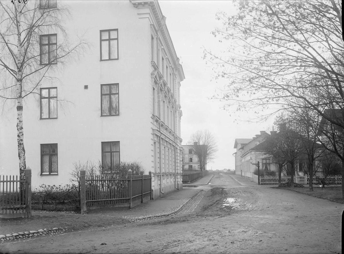 Alfred Dahlgren, Fyrisgatan från Torsgatan, Luthagen, Uppsala 1908
