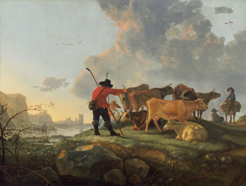 Aelbert Cuyp, Herdsmen Tending Cattle