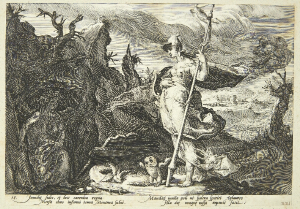 Hendrick Goltzius, Minerva beordrer misundelse til at fylde Agraulos' hjerte med jalousi