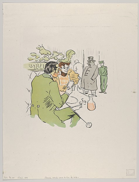 Henri de Toulouse-Lautrec, Jeanne, prends sans qu'on te voie . . . , from Le Rire, No. 129, 24 April 1897