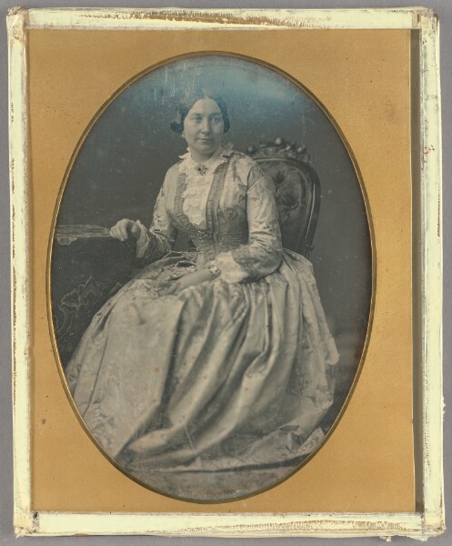 Unknown, [Portrait of a Seated Woman in Long, Flowing Dress]