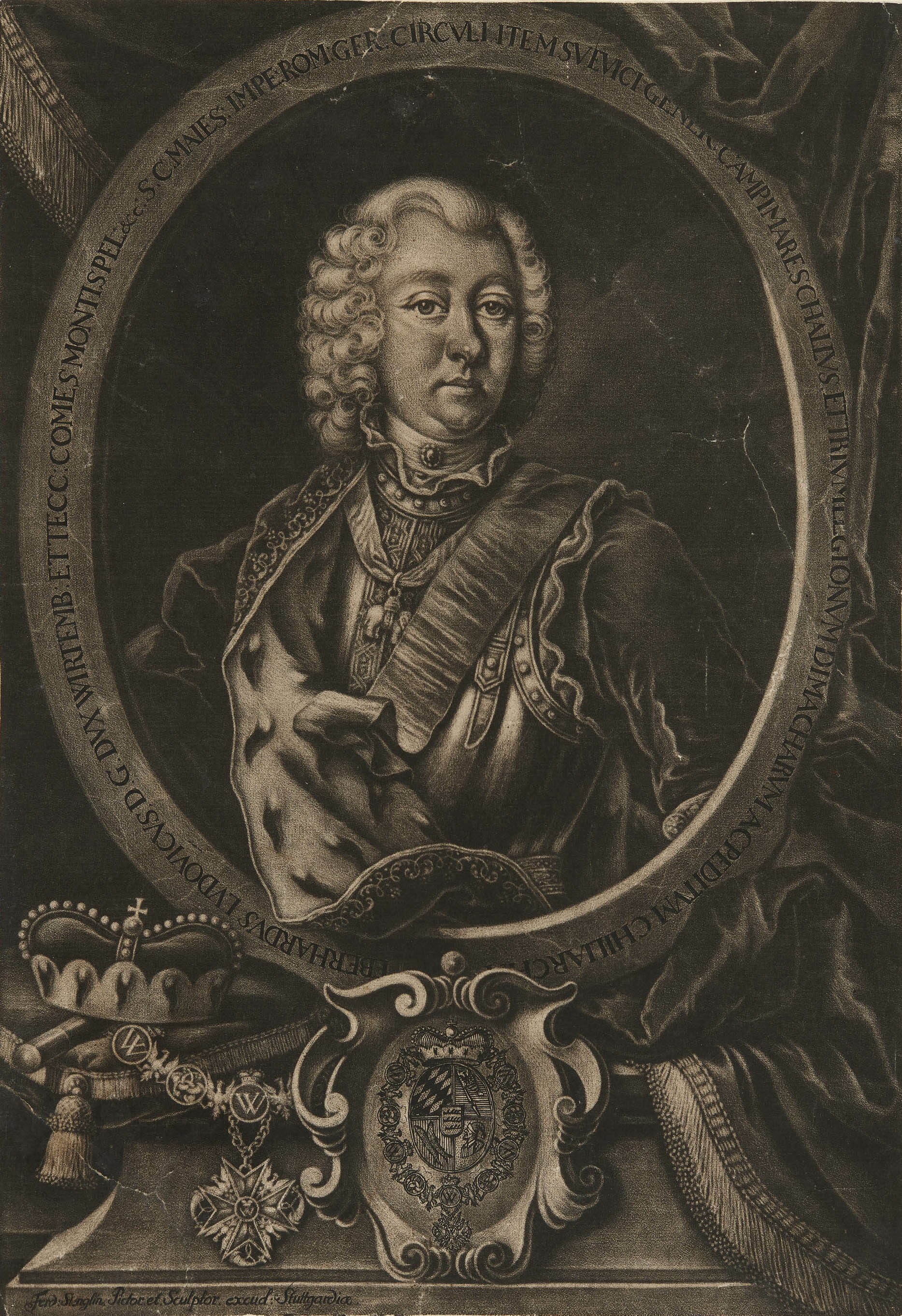 Ferdinand Stenglin (Maler), Bildnis Herzog Eberhard Ludwig von Württemberg
