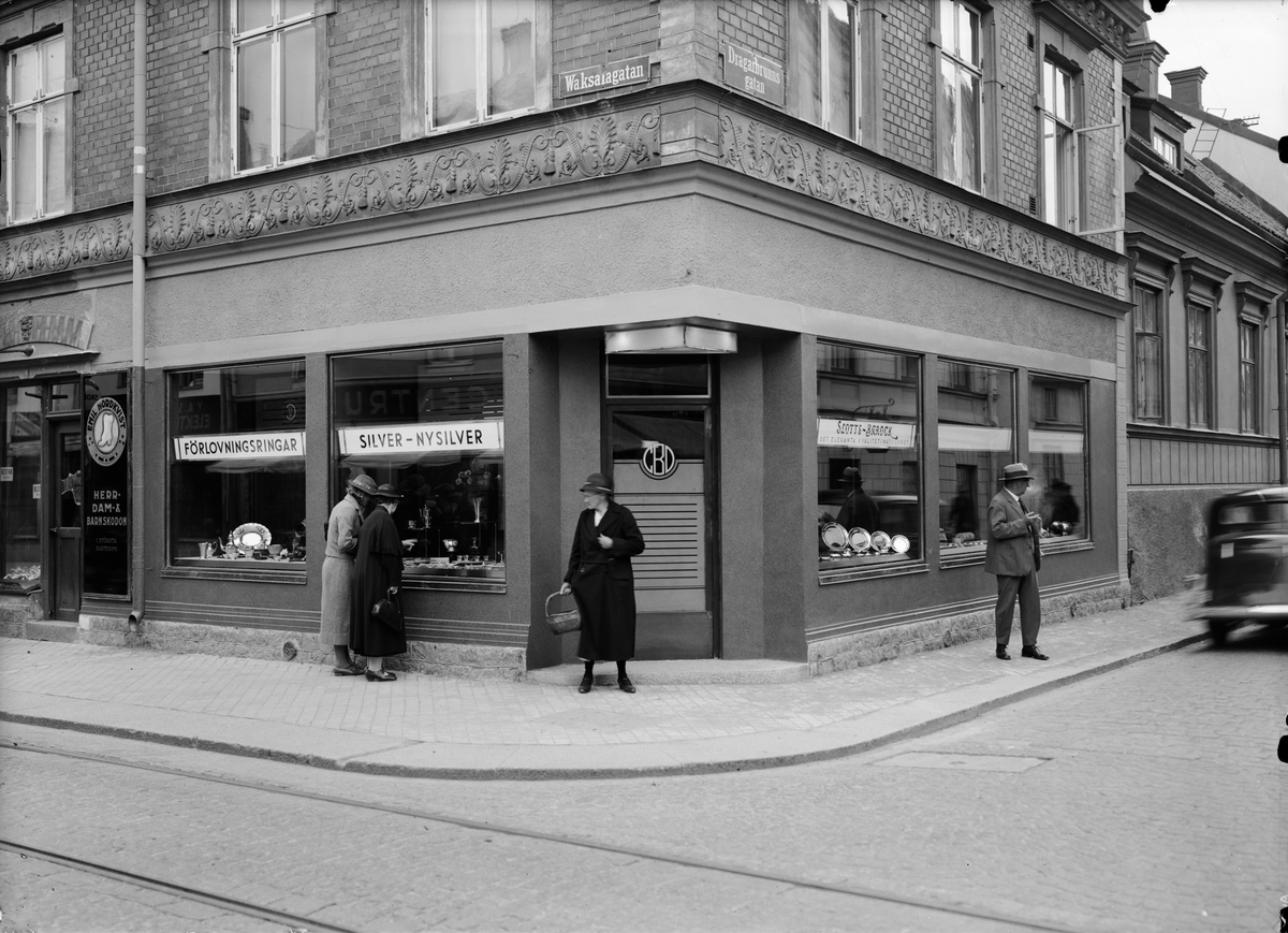 Paul Sandberg, C D Bäckströms guldsmedsaffär, Vaksalagatan 7, Uppsala 1935
