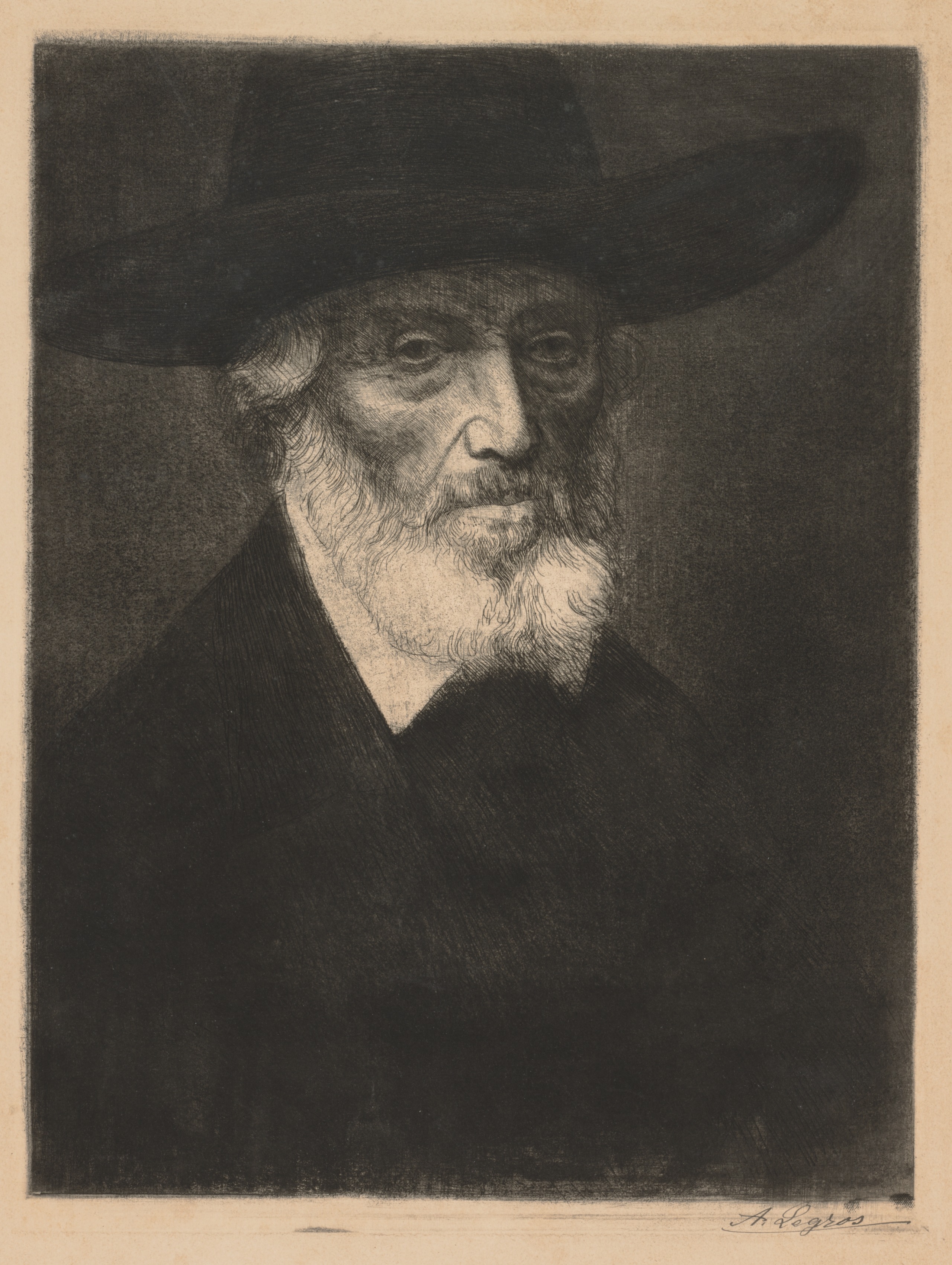 Alphonse Legros, Large Portrait of Thomas Carlyle