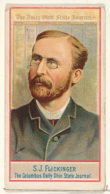 Allen & Ginter, S.J. Flickinger, The Columbus Daily Ohio State Journal, from the American Editors series (N1) for Allen & Ginter Cigarettes Brands