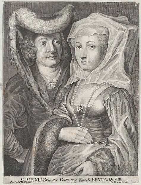 Anonymous, Saint Pepin I and his daughter, Saint Begga