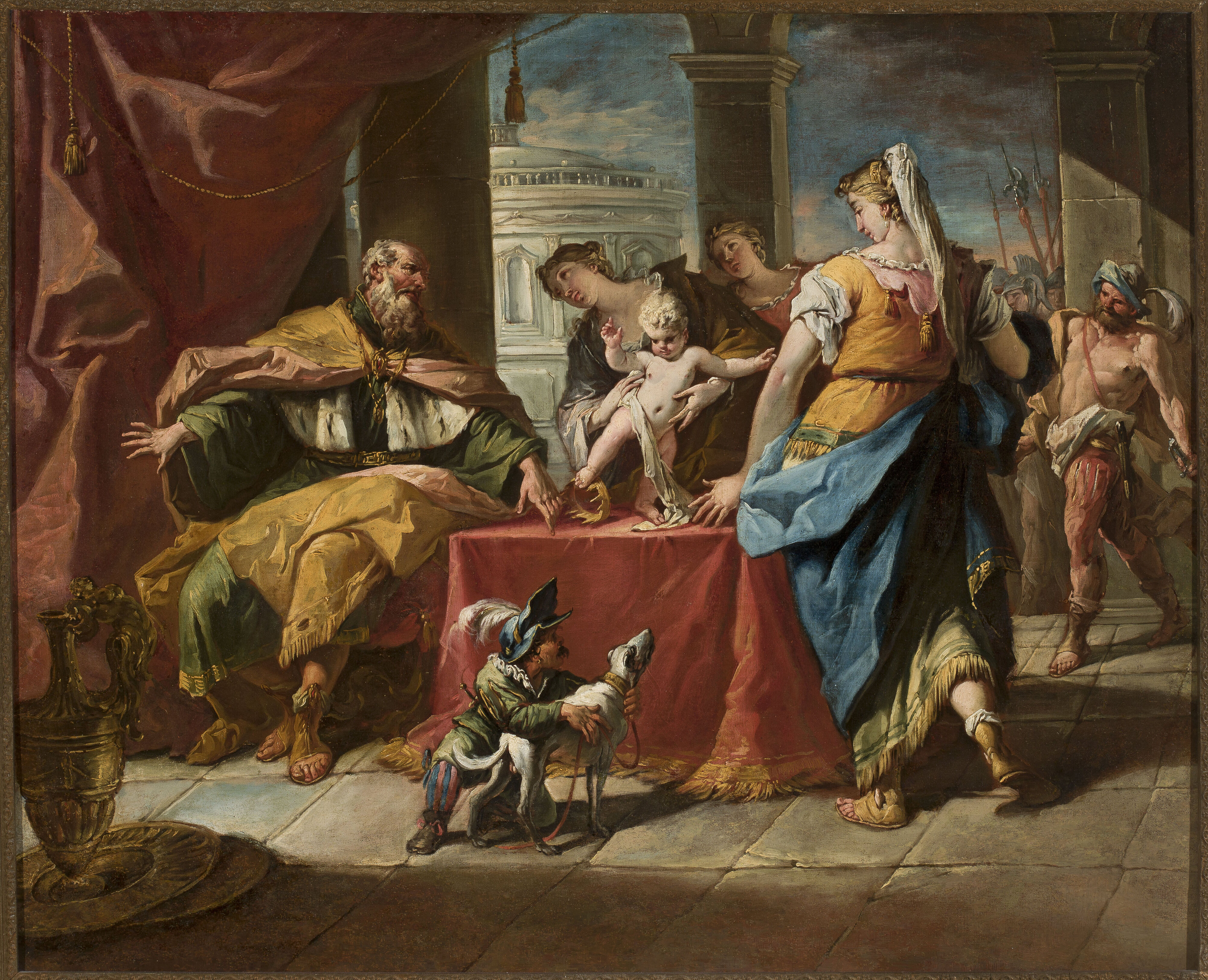 Gaspare Diziani, Moses trampling on the Pharaoh’s crown