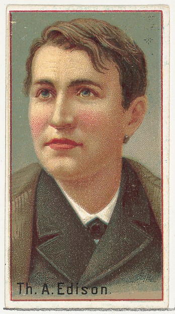 Allen & Ginter, Thomas A. Edison, printer's sample for the World's Inventors souvenir album (A25) for Allen & Ginter Cigarettes