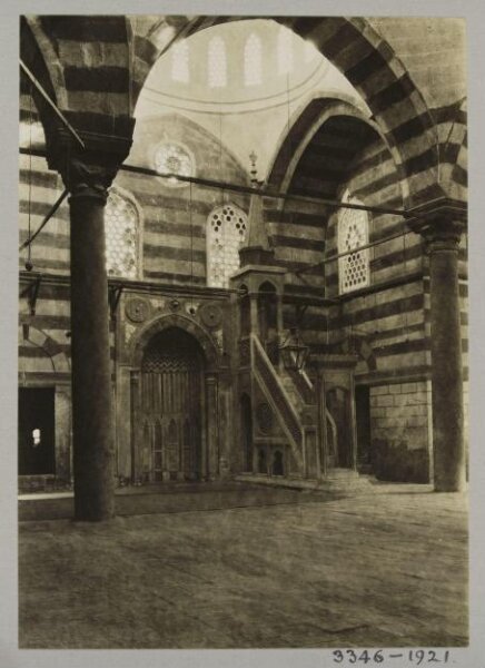 K.A.C. Creswell, mihrab and minbar of the mosque of al-Malika Safiyya, Cairo