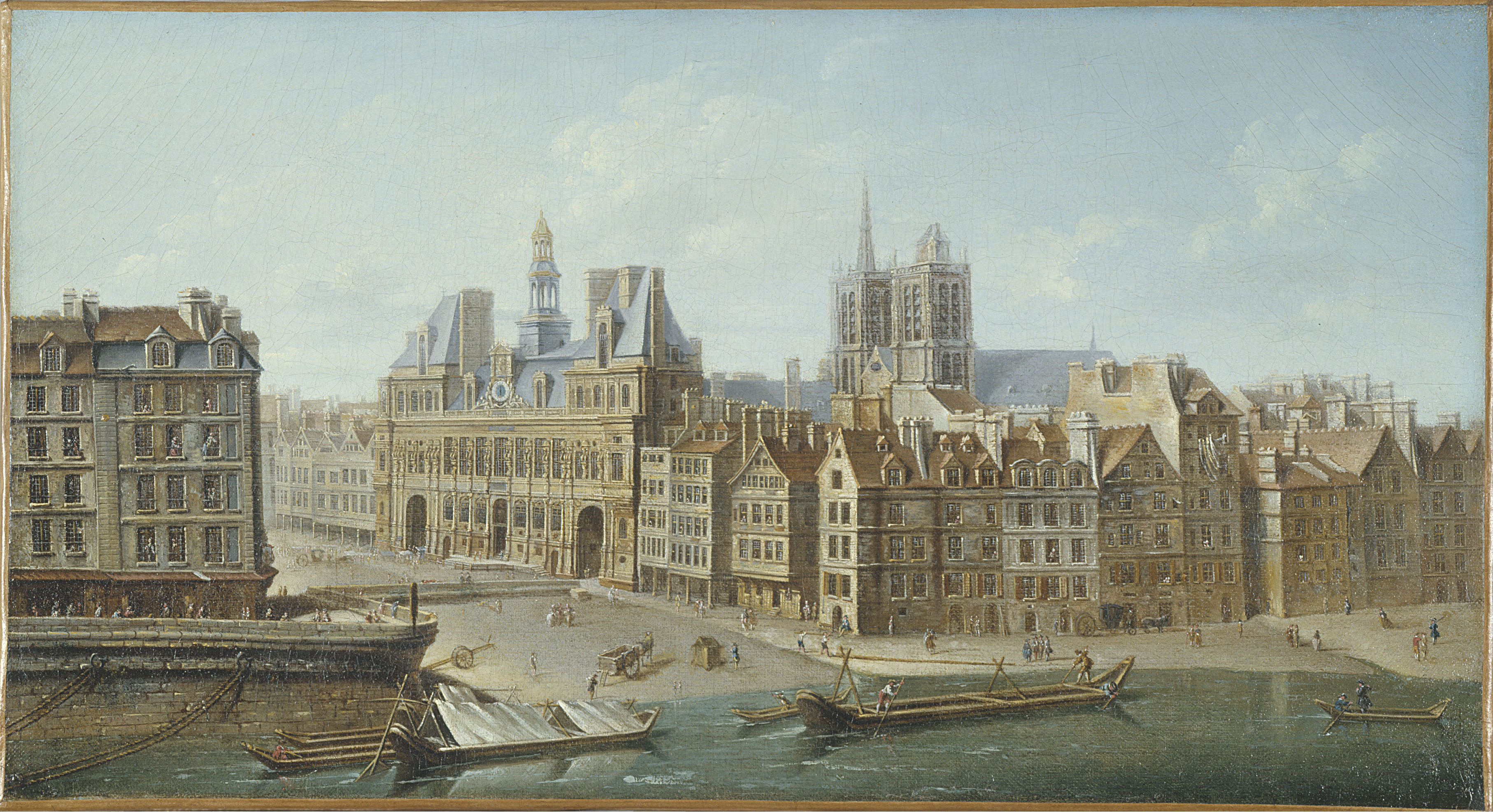 Nicolas Jean-Baptiste Raguenet, L'Hôtel de Ville et la place de Grève (actuelle place de l'Hôtel de Ville)