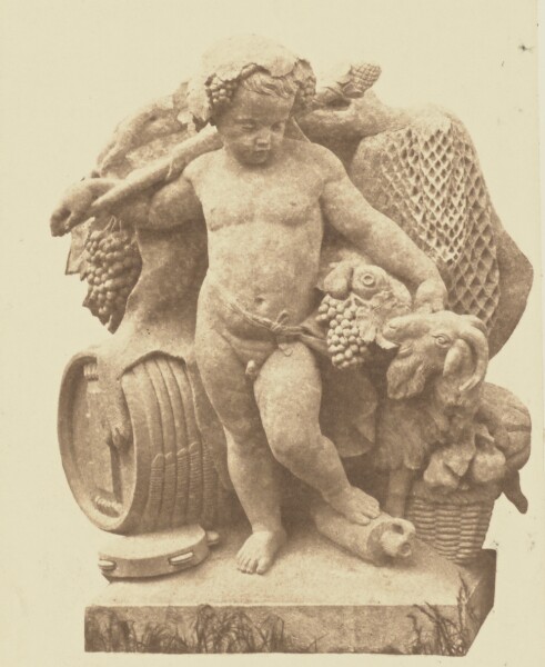 Édouard Baldus, ["L'Automne", Sculpture by Félix Chabaud, Decoration of the Louvre, Paris]