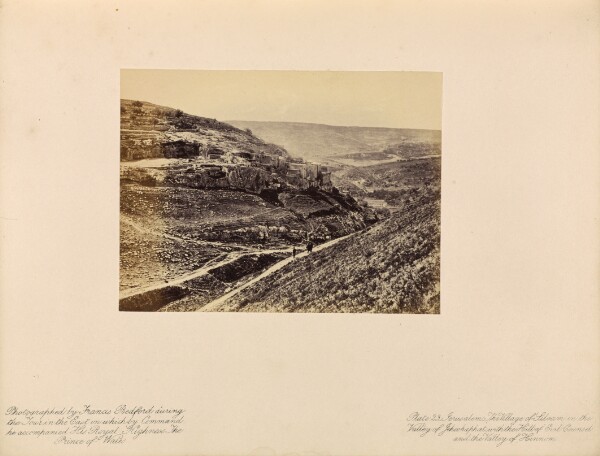 Francis Bedford, Jerusalem - The Village of Siloam, in the Valley of Jehoshaphat, with the Hill of Evil Counsel and the Valley of Hinnom