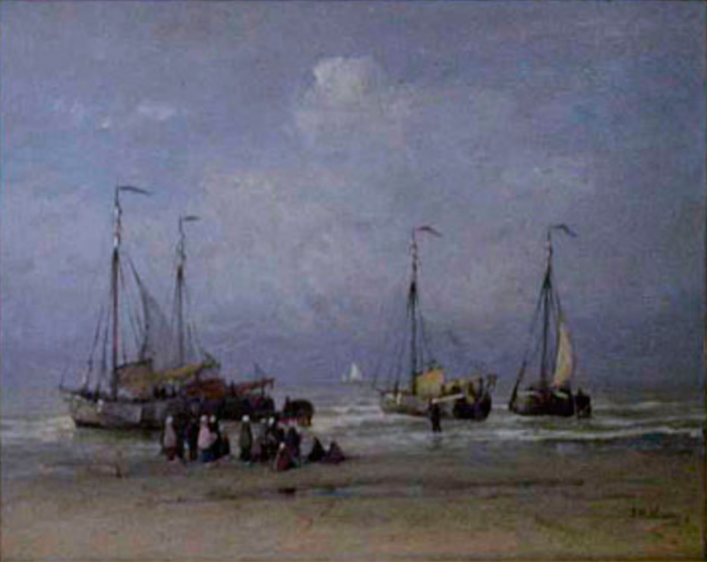 Hendrik Willem Mesdag, Arrival of a Fishing Fleet