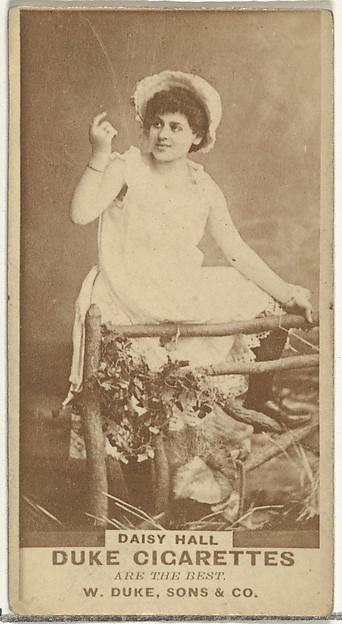 W. Duke, Sons & Co., Daisy Hall, from the Actors and Actresses series (N145-7) issued by Duke Sons & Co. to promote Duke Cigarettes