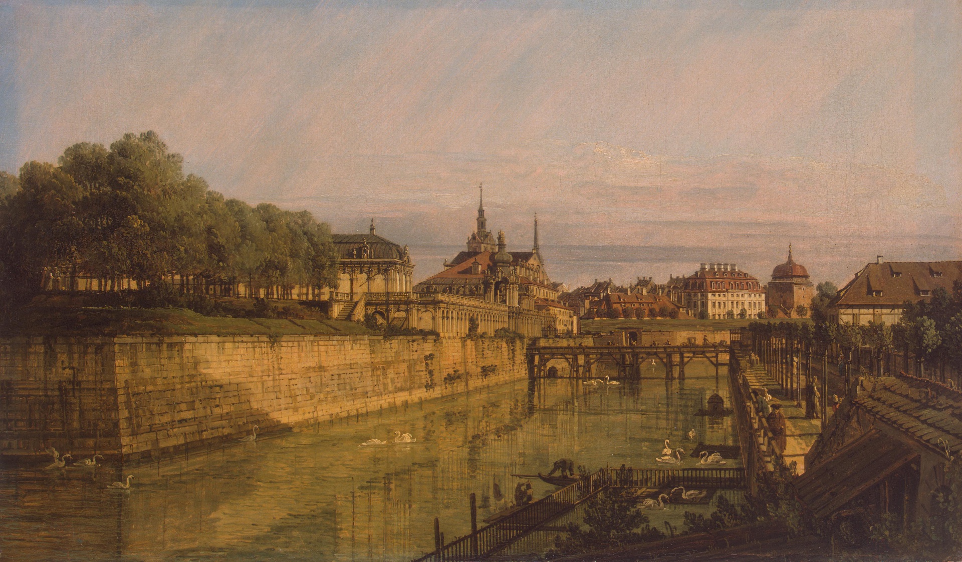 Bernardo Bellotto, The Moat of Zwinger in Dresden