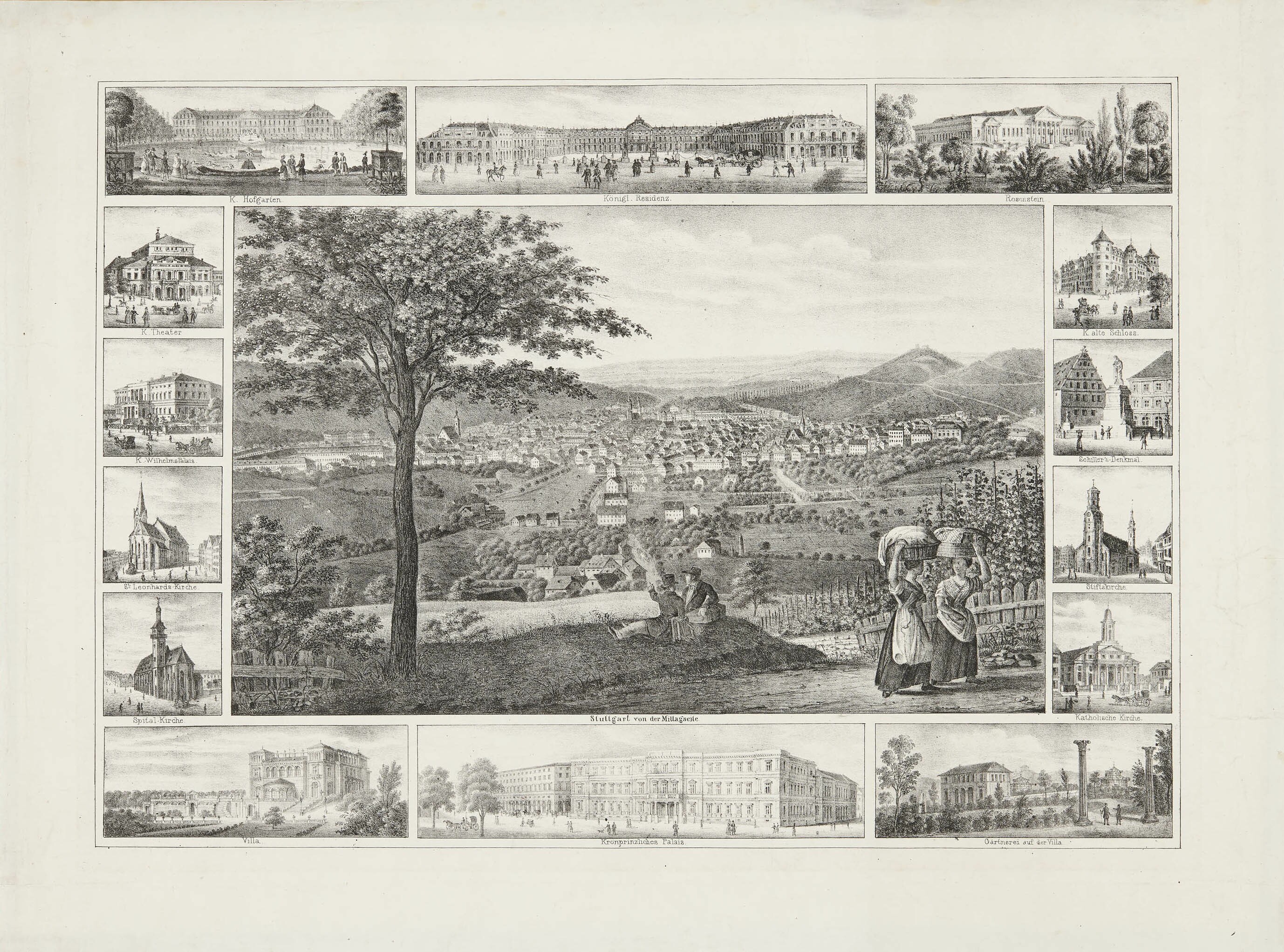 Franz Schnorr, 15 Ansichten von Stuttgart (Erinnerungsblatt)