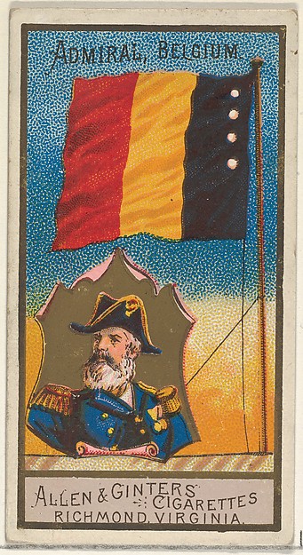 Allen & Ginter, Admiral, Belgium, from the Naval Flags series (N17) for Allen & Ginter Cigarettes Brands