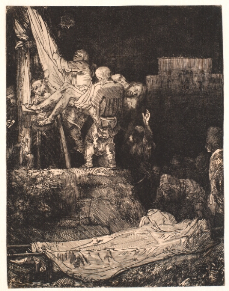 Rembrandt van Rijn, Nedtagelsen af korset, ved fakkelskær