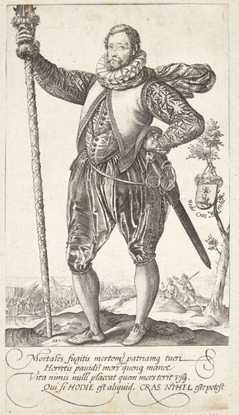 Hendrick Goltzius, En pikener, vendt mod venstre