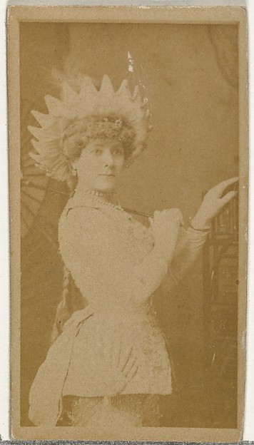 W. Duke, Sons & Co., [Actress wearing pointed hat], from the Actors and Actresses series (N145-8) issued by Duke Sons & Co. to promote Duke Cigarettes