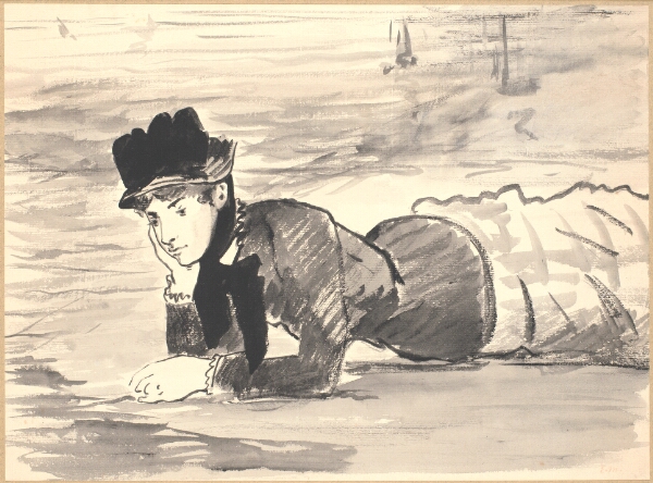 Édouard Manet, Annabel Lee. Kvinde liggende på stranden