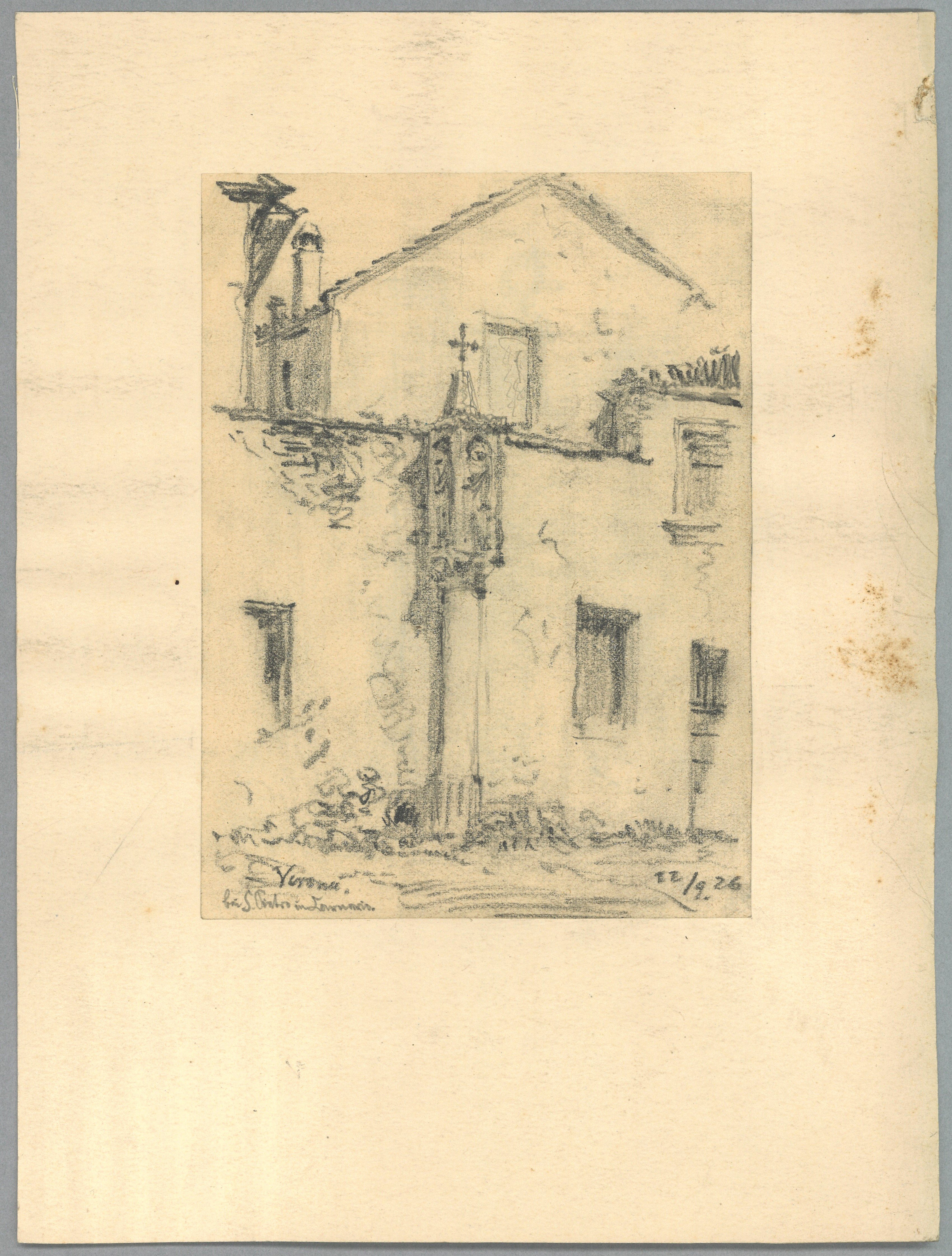 Otto Stiehl, San Pietro in Cariano bei Verona: Heiligensäule
