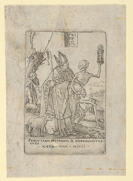 Heinrich Aldegrever, Death and the Bishop, from "The Power of Death" (Allegory of Original Sin and Death)