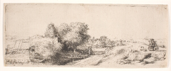 Rembrandt van Rijn, Landskab med en mand der bærer mælkespande