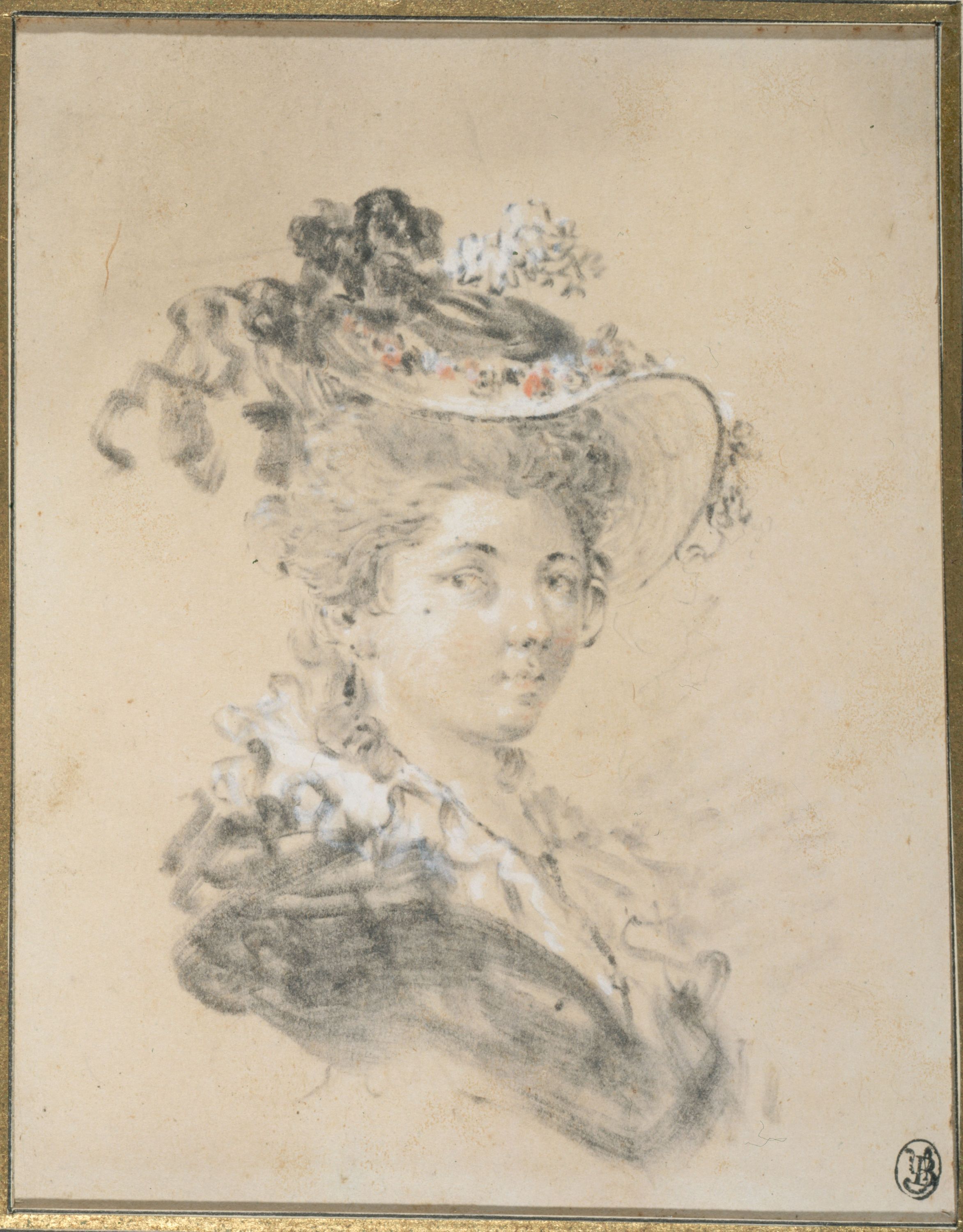 Ecole française, Portrait de jeune femme