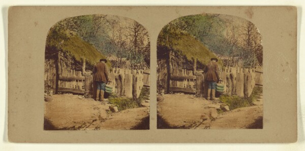 London Stereoscopic and Photographic Company, Scenes in Our Village. John Sims at his Pigstye.