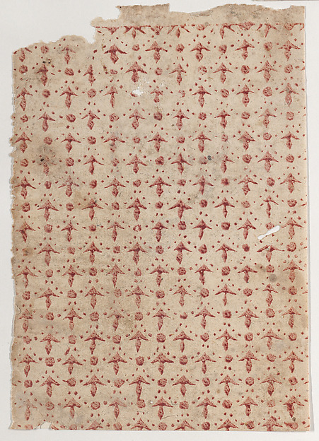 Anonymous, Sheet with overall pattern of arrow shapes and dots