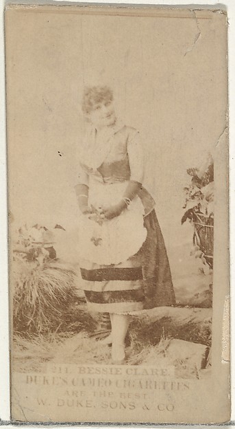 W. Duke, Sons & Co., Card Number 211, Bessie Clare, from the Actors and Actresses series (N145-5) issued by Duke Sons & Co. to promote Cameo Cigarettes