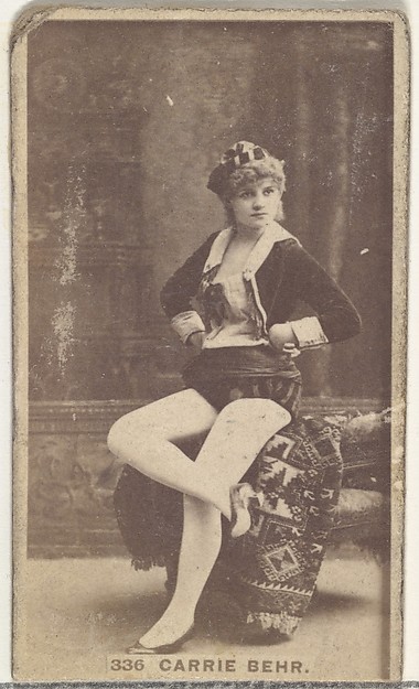 W. Duke, Sons & Co., Card Number 336, Carrie Behr, from the Actors and Actresses series (N145-7) issued by Duke Sons & Co. to promote Duke Cigarettes