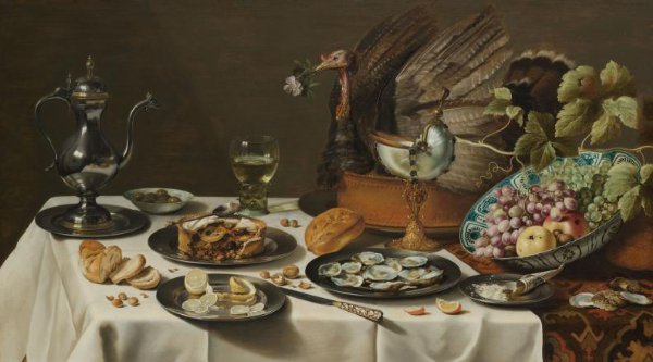 Pieter Claesz, Still Life with a Turkey Pie