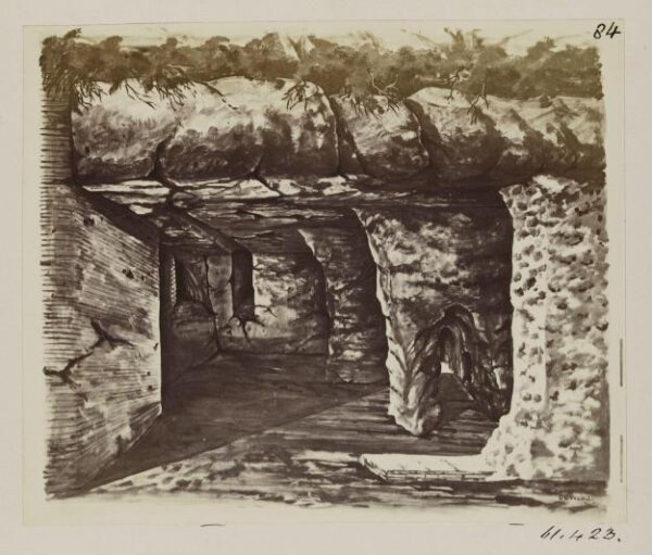 Parker, John Henry, Aqueducts I. Embouchure of the Appia (?) or Specus Fauni (?) in a cave under the Aventine, between the Porta Trigemina and the Marmorata.