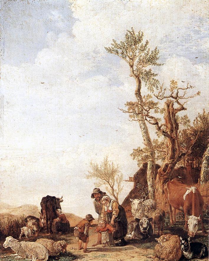 Paulus Potter, Peasant Family with Animals