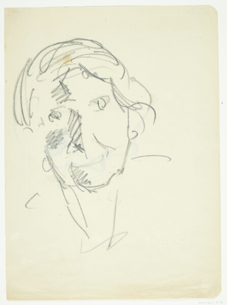 Edvard Weie, Portræt af kunstnerens hustru, malerinden Agnes Weie (1878-1964), en face