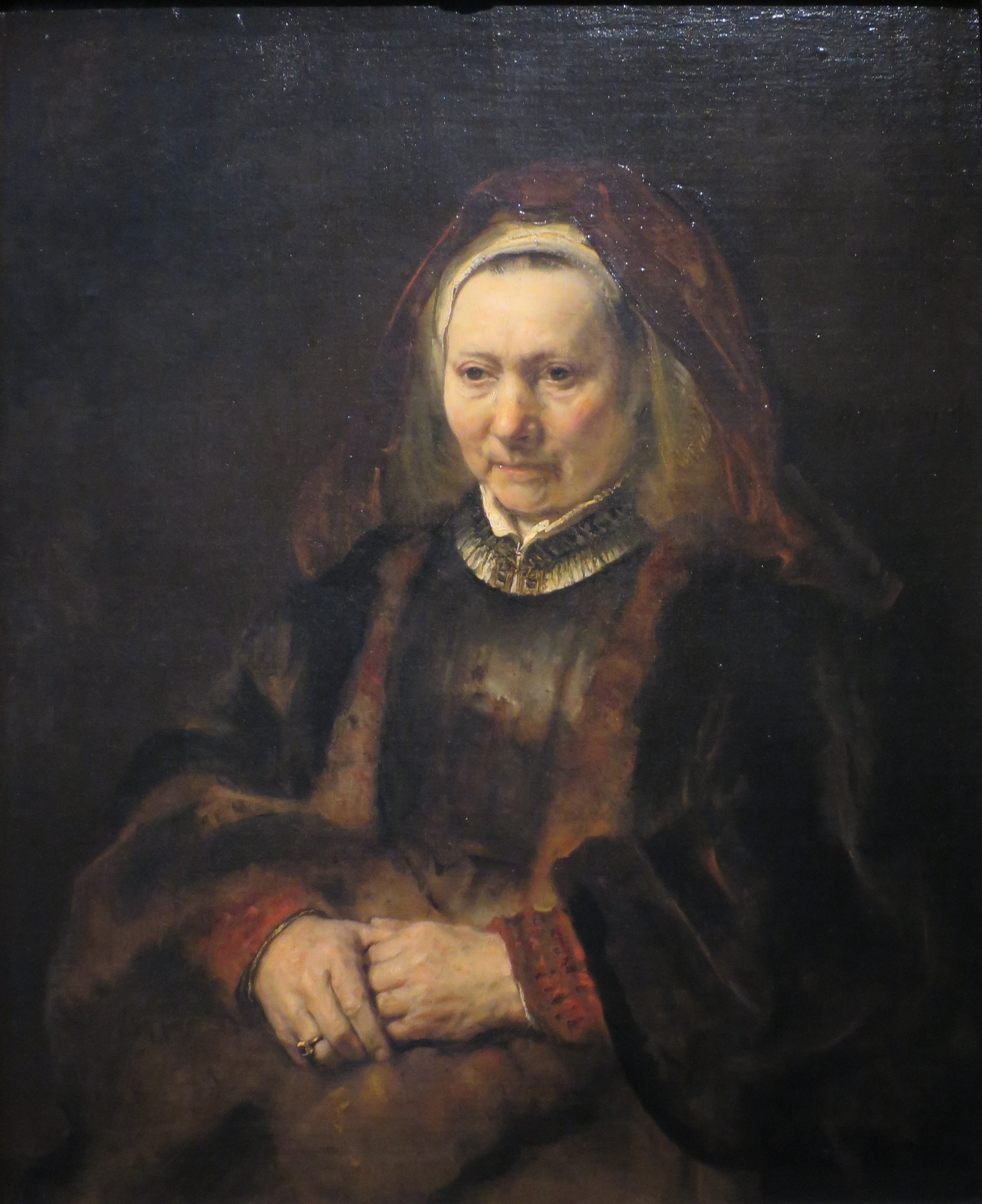 Rembrandt, Portrait of an Old Woman in a Fur Robe