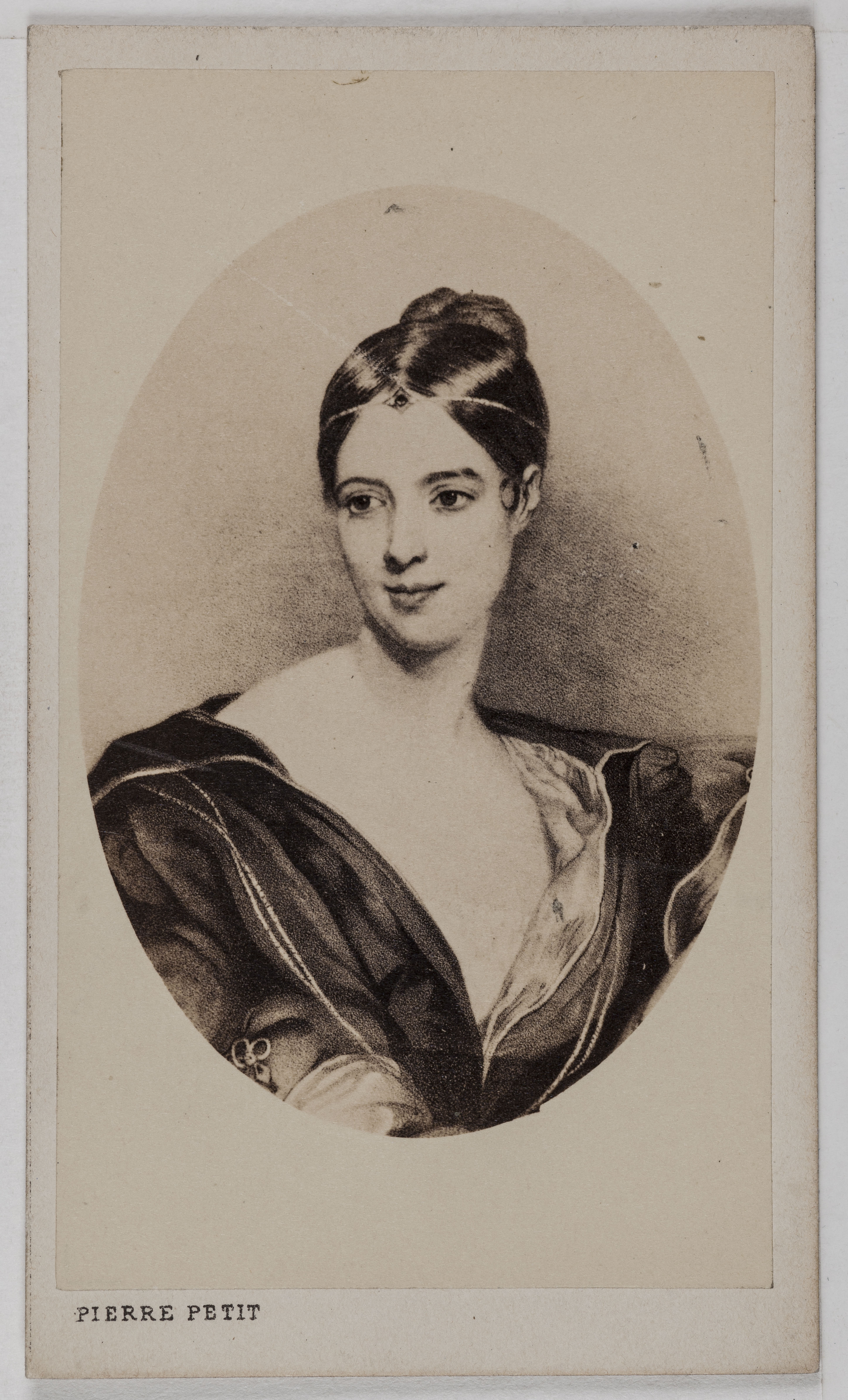 Pierre Petit, Portrait de Mme Malibran, (née Maria Félicia Garcia), (1808-1836), (chanteuse lyrique)