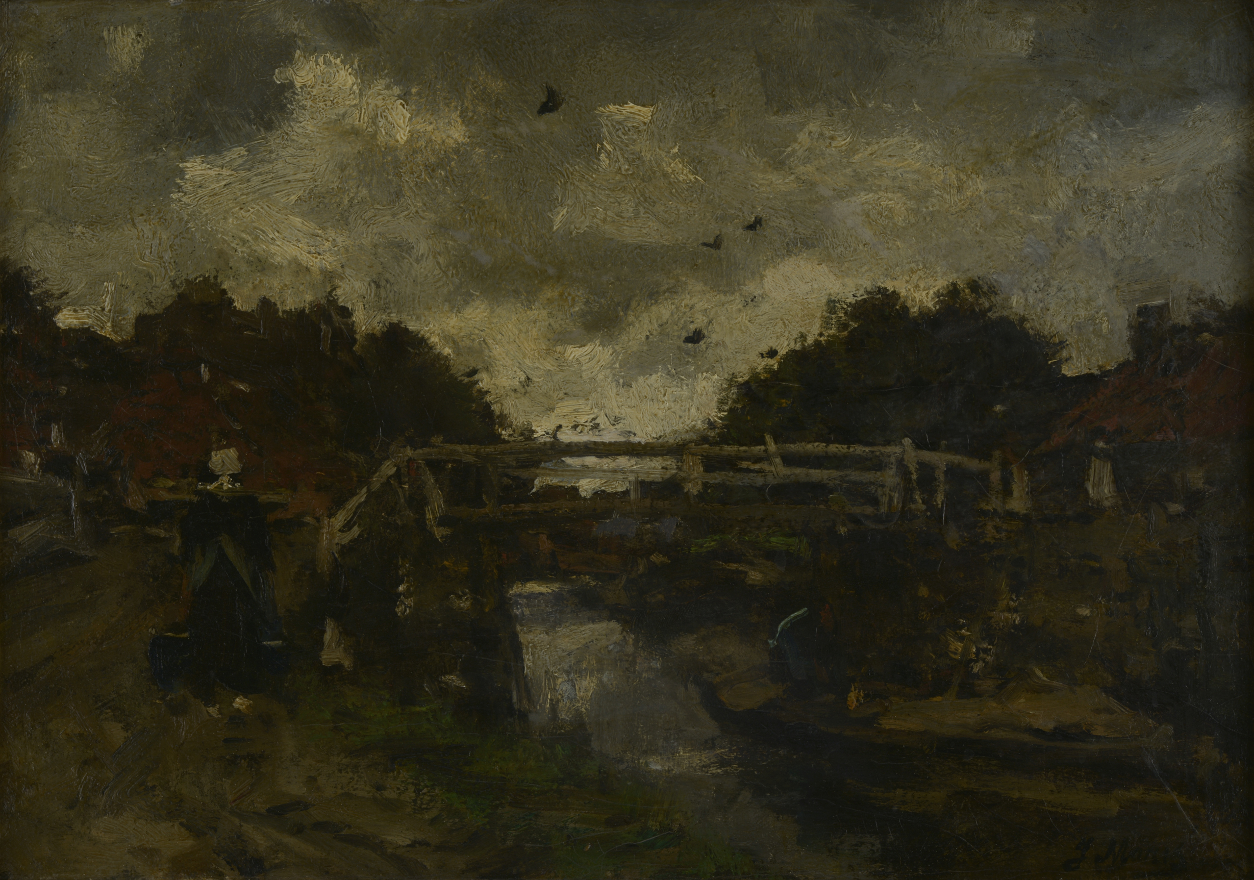Jacob Maris, The wooden bridge