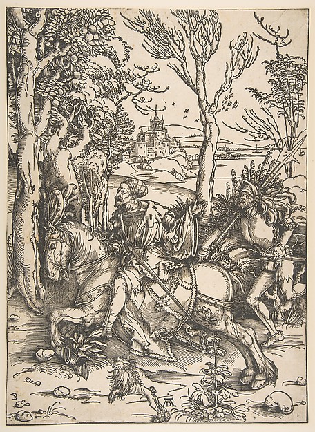 Albrecht Dürer, The Knight and Man-at-Arms