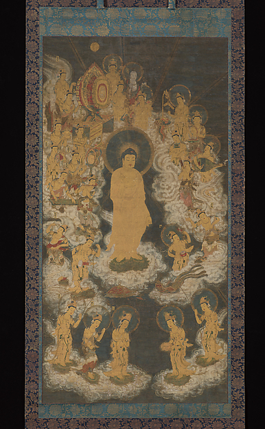 Unidentified artist, Welcoming Descent of Amida and Bodhisattvas