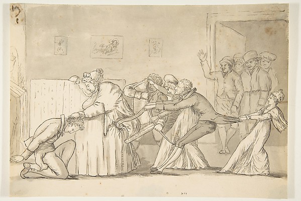 Anonymous, French, 19th century, Domestic Scene