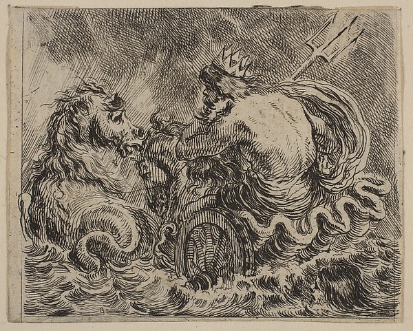 Stefano della Bella, Neptune, from 'Game of Mythology' (Jeu de la Mythologie)