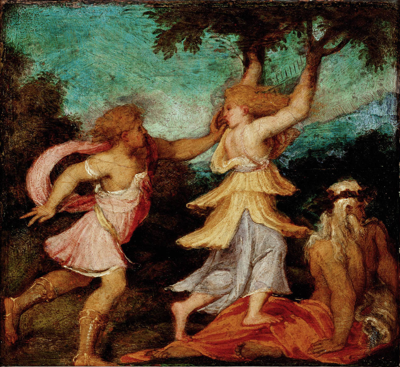 Andrea Schiavone, Apollo and Daphne