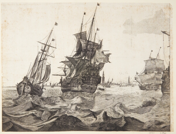 Ludolf Bakhuizen, Hollandske orlogsfartøjer