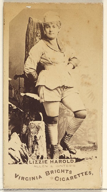 Allen & Ginter, Lizzie Harold, from the Actors and Actresses series (N45, Type 1) for Virginia Brights Cigarettes